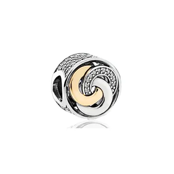 Eksplozivne slog 925 sterling srebro lepe okrogle križ obesek kroglice fit prvotni čar zapestnico Pandora nakit za ženske