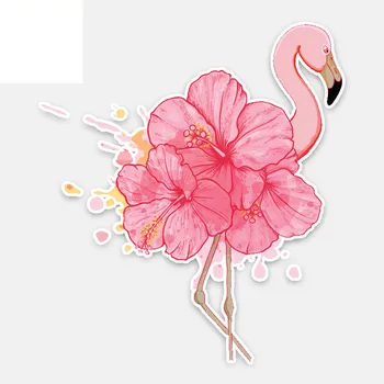 Moda Avto Nalepke Skrivnostne Rože Flamingo Auto Odbijača Okna Okraski Decal za Praske Nepremočljiva KK 11 cm*13cm