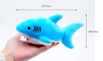 1pc 18 CM Ocean Pliš Plišaste Igrače Lutka Keychain Obesek Shark Pliš Igrače, Lutke Shark Plišastih Igrač Model