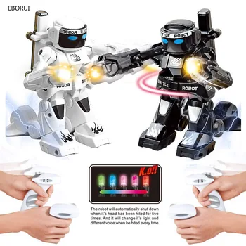 EBORUI RC Battle Robot 2.4 G Humanoid Boj RC Robot w/ Dve Kontrolni igralne palice Pravi Boks Boj Izkušnje Darilo za Otroke