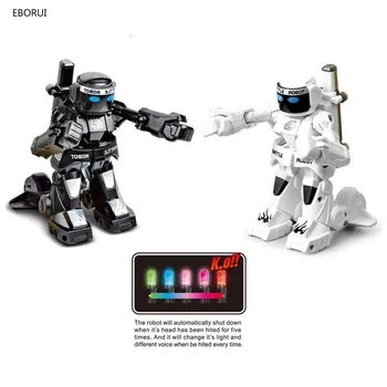 EBORUI RC Battle Robot 2.4 G Humanoid Boj RC Robot w/ Dve Kontrolni igralne palice Pravi Boks Boj Izkušnje Darilo za Otroke