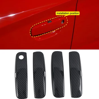 Avtomobilska dodatna Oprema za Dodge Charger 2011-2020 ABS Ogljikovih Vlaken Zunanje kljuke Kritje Trim 4pcs