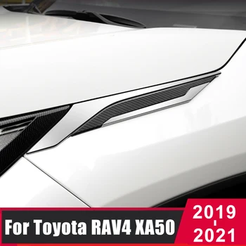 ABS Ogledalo Površine Avtomobil Leaf Odbor Dekoracijo na morski Pes Gills Nalepke Za Toyota RAV4 2019 2020 2021 RAV 4 XA50 Dodatki