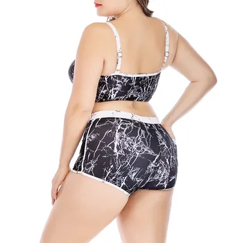 Plus Velikost Ženske Trak Bikini Tiskanja Kopalke 2020 Visoko Pasu Potisnite Navzgor Oblazinjeni Biquini Mozaik Kopalke Velikosti Kopalke