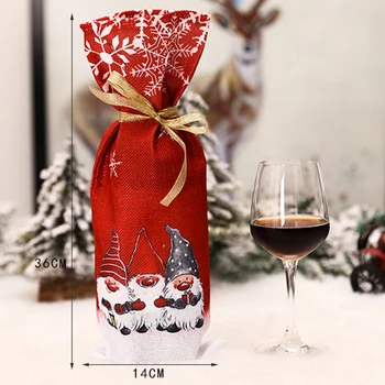 Božič, Rdeče Vino, Steklenica Zajema Vrečko Perilo Počitnice Santa Claus Šampanjec Steklenico Kritje Božični Okraski Za Dom