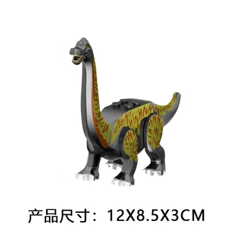 8Pcs/Set Jurassic Dinozaver Svetu Triceratops Velociraptor Rex Združuje Slika Stavbe, Bloki, Opeke, Igrače Za Otroke