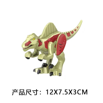 8Pcs/Set Jurassic Dinozaver Svetu Triceratops Velociraptor Rex Združuje Slika Stavbe, Bloki, Opeke, Igrače Za Otroke