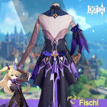 Igra Genshin Vpliv Fischl Cosplay Kostum Anime Obleke Obleka Za Halloween Carnival Uniforme