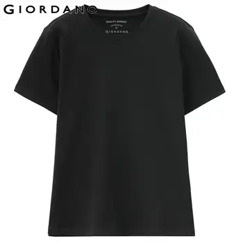 Giordano Ženske Tshirts Sponka Preprosto Navaden Crewneck Tee Majice S Kratkimi Rokavi Priložnostne Soild Camiseta Mujer 05321395
