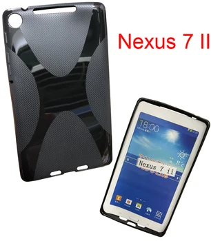 Visoka Kakovost X Line TPU Ohišje Pokrov Kožo Mehko Gel Lupini za Google Nexus 7 II 2 2013 2. 2 Generacije Brezplačna Dostava