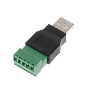 USB 2.0 Tip A Moški/Ženski 5P Vijak w/ Ščit Terminal Priključite Adapter v Priključek G32C