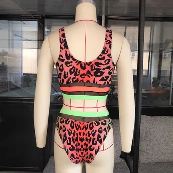 Leopard Natisnjeni Bikini 2021 Nove Seksi Kopalke Ženske Push Up Kopalke Očesa Bikini Komplet Visoko Pasu Kopalke Plažo Plavanje