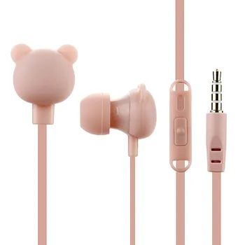 Risanka Srčkan Slušalke 3.5 mm, Uho Žično Slušalko Z Mikrofonom Živali Nosijo slušalke Za iPhone, Samsung xiaomi Za Otroke Darilo Dekleta
