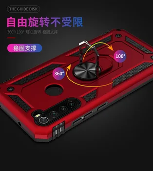 Za Xiaomi Redmi Opomba 8T Primeru Opomba 9 9 PRO Kritje Oklep Vojaške Shockproof Avto Nosilec Obroč Ohišje za Redmi Opomba 8T 8 T za 9A 9C
