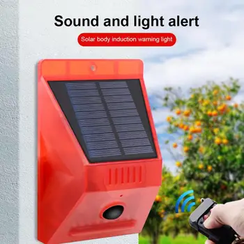 2021 Sončne Zvočnega Opozorila Flash Opozorilni Zvok Svetlobe Alarm Senzor Gibanja Decibelih Sirene Strobe Varnosti Svetlobni Alarmni Sistem Za Kmetije