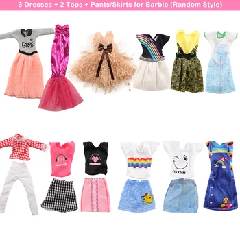 25 Element za Barbie Ken Oblačila, Lutka Dodatki, Večerne Obleke, Hlače, Vrhovi Midi Obleko, Čevlji za Darilo za Rojstni dan Prisotni Otroci Igrače