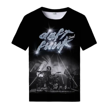1993-2021 Daft Punk 3D Print Majica s kratkimi rokavi Moda 3D Print Majica s kratkimi rokavi Moški Ženske okoli Vratu Vrh Hip Hop T Sh Harajuku Ulične Tee Vrhovi