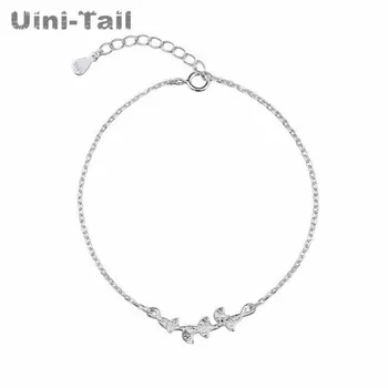 Uini-Rep nov vnos 925 sterling srebro podružnic, ginkgo leaf zapestnica preprosta osebnost divje sveže visoke kakovosti nakit ED463