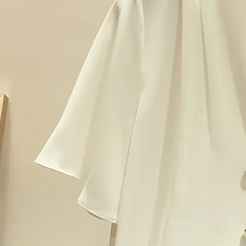 Korejski Ženske Bluze Poletje Elegantno Letnik Urad Ženske Šifon Priložnostne Plus Velikost Svoboden Navaden Gumb Ženski Modni Top Majice