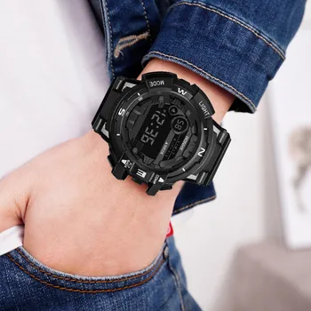 Nepremočljiva Watch Nov Modni Moški Vojaški Šport Ure Mens LED Digitalni Zaslon Multi Funkcijo ročno uro reloj deportivo