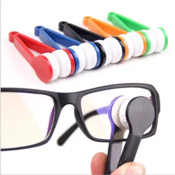1pc Mini Dve strani Očala Krtačo Mikrovlaken Prenosni Očala Čistilca Očal Čiščenje Zbadanje Eyeglass Krtačo, Čistilo Zaslona Rub
