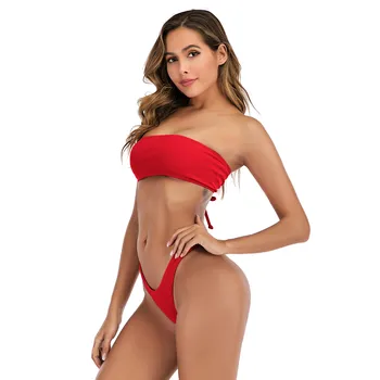 Top Prodajne Bikini Brazilske Ženske Bikini Visoka Vitka Trebuh Nadzor Dveh Kos Kopalke, Kopalke maillot bain de femme