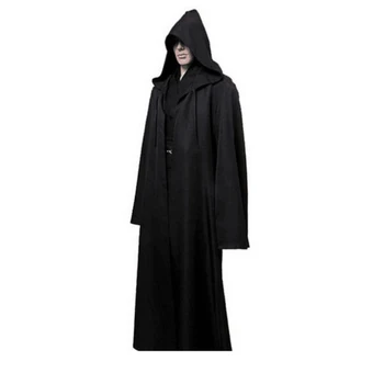 Novo Darth Vader Terry Jedi Črno Haljo Jedi Knight Hoodie Plašč Halloween Cosplay Kostum Cape Za Odrasle
