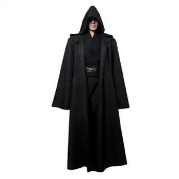 Novo Darth Vader Terry Jedi Črno Haljo Jedi Knight Hoodie Plašč Halloween Cosplay Kostum Cape Za Odrasle