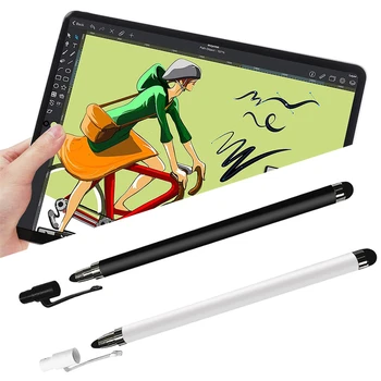 Touch Screen Pisalo Dvojno Nasveti Občutljivi Kapacitivni Zaslon na Dotik, Pisalo za iPad Telefon Tablični Pribor Aluminij Zlitine Plastike