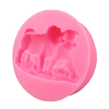 Živali pes obliko silikonsko plesni sladkorja torto dekoracijo orodja čokolada gumi plesni sladkorja obrti kuhinja orodja