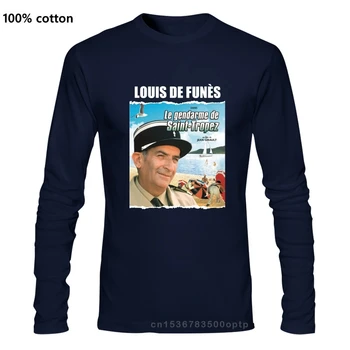 Le Gendarme De Saint Tropez Ver 1 Plakat Majica Vseh Velikostih S 5xl Louis De Funes Moški Modni Črni Bombaž