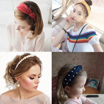 Nova Barva Hairband Vozel Lase Hoop za Ženske Preprosto Bombažne Tkanine Križ Dekleta Hairband Pribor FG070