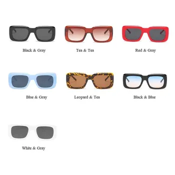 Retro Širok Noge Kvadratnih sončna Očala Ženske Luksuzne blagovne Znamke Gradient sončna Očala Moških Hip Hop UV400 Očala Ženski Senčenje Očala
