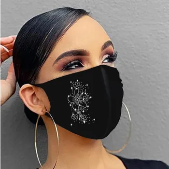 Bling Masko Za Ženske Modni Bombaž Maske Za Enkratno Uporabo Stroj Protec Maske, Okraski, Nakit