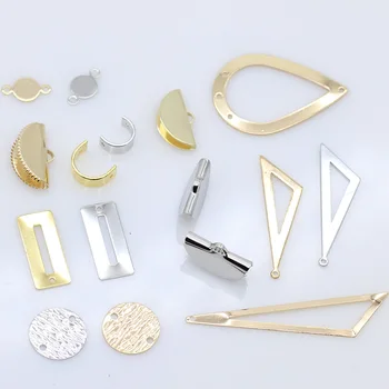 10p Multi-slogi Gold silver plated Baker Baza Uhani Iskanju čarobne gumbe Obesek priključek nakit, izdelava Dodatkov Kovinskih Kroglic