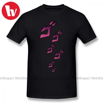 Kanji T Shirt Jojo GROZEČE Jojo Bizarna Avantura Tee Shirt Tiskanje Kratek Rokav Graphic T-Shirt Osnovne zabavne Majice Plus Velikost