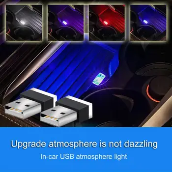 1PCS Mini LED USB Vzdušje Luči Pisane Prenosni Avto Okoljske Svetlobe Dekorativna Svetilka Zasilne Razsvetljave, Автотовары