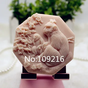 Nov Izdelek!!1pcs Kitajski Zodiak Opica (zx349) Hrana Silikona Ročno izdelana Mila Plesni Obrti DIY Plesni