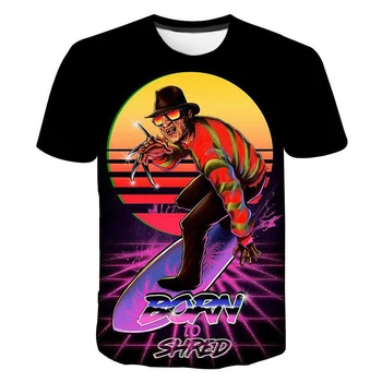 2021 poletje nova moška T-shirt Freddie Kruger 3D tisk T-shirt grozljivka Elm Street fashion priložnostne kratek sleeve zgornji del