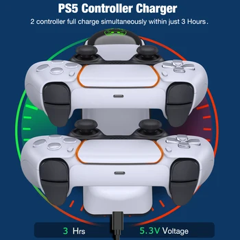 Dvojni Nadzor Polnilec Za PS5 Regulator Tipa C-C Hitro Polnjenje Dock Postajo Za Sony Playstation 5 Gamepad Za PS5 Dodatki