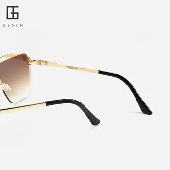GESEN Oversize Pilotni Black Gradient sončna Očala Za Moške Očala Enem Kosu Nezakonitih sončna Očala 2021 Lunette De Soleil UV400