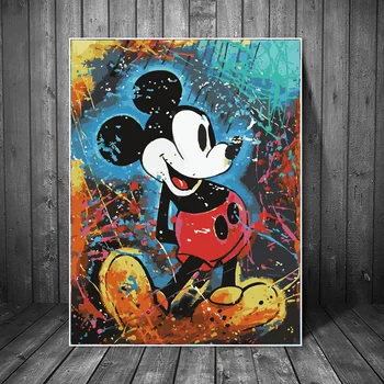 Disney Mickey Mouse Diy Olje, Barvanje z Številkami, Risanje Na Platno Roko Barve Diy Oljno sliko za Otroke Darilo Doma Dekor Cuadros