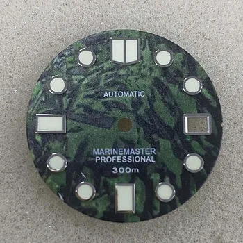 28.5 mm Watch Dial m/ C3 Zelena Svetleča za NH35/4R36 Gibanja Zamenjava Izbiranje za SKX007 Watch Gibanja