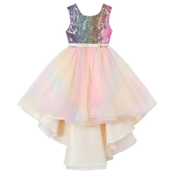 Poletje, Dekleta Obleke Hot-Prodaja Čipke Zadnjo Obleko Barve Princess Obleke Cvet Dekle Poročno Obleko Otroci Oblačila 3-12 Starost