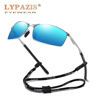 2021 Polarizirana sončna Očala Mens Ženska Pravokotnik Vožnje Premaz Ogledalo Kovinski Okvir Očala UV400 Odtenki Anti-Glare Očala