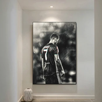 Nogometni Star Cristiano Ronaldo Ozadju Plakat Platno Slikarstvo Moderna Dnevna Soba Dekoracijo Doma Zidana (Brez Okvirja)