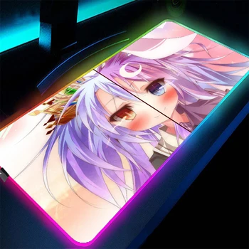 Anime Dekle Meri LED RGB Mouse Pad Računalnik Mausepad Xxl Osvetlitev Tipke za Genshin Vpliv Mause Gaming Tipkovnica Tipke 30X80CM