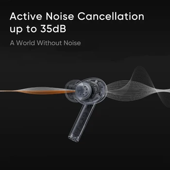 Realme Brsti Air Pro ANC ENC Aktivno odstranjevanje Šumov Bluetooth 5.0 slušalke 10 mm Bass Boost Gonilnik Brezžične Slušalke Slušalke