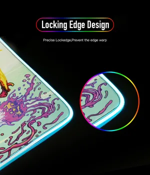 RGB Mouse Pad Računalniške Igre Table LED Luči Velikih Mousepad Gaming Pripomočki za League of Legends Prenosni RAČUNALNIK Gamer Desk Mat