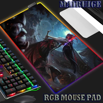 RGB Mouse Pad Računalniške Igre Table LED Luči Velikih Mousepad Gaming Pripomočki za League of Legends Prenosni RAČUNALNIK Gamer Desk Mat